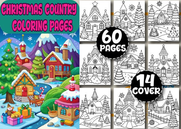 60 Country Christmas Coloring Pages: A Graphic Asset for Seasonal Branding