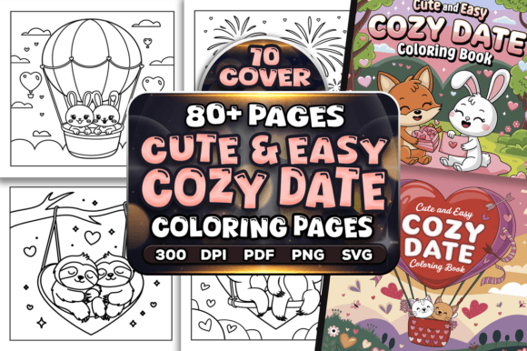 A Designer's Review: 80 Cozy Date Graphics for Coloring Pages