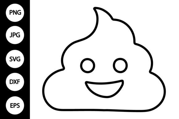 A Designer’s Take on the Outline Poop Emoji SVG