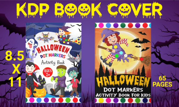 A Halloween Dot Marker Book Cover for Your Graphics & Coloring Pages Shop