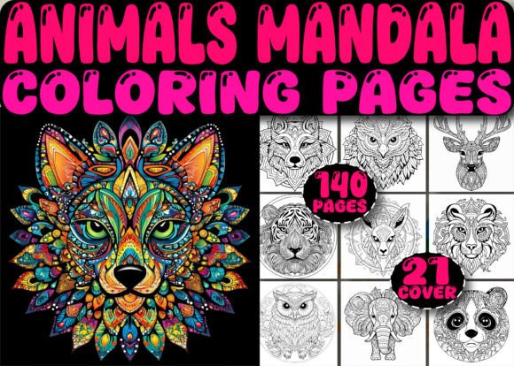 A Review of 140 Animals Mandala Graphics for Coloring Pages