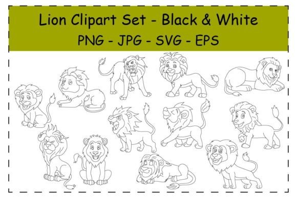 Crafting With Character: Lion Clipart Graphics