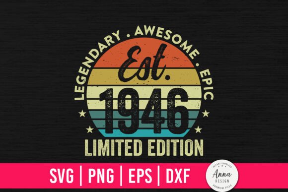 Est. 1946: A Vintage Celebration Embroidery Design