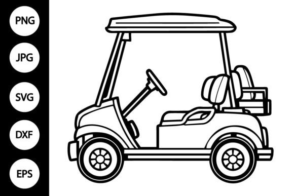 Golf Cart SVG Graphics for Crafts and Commercial Products