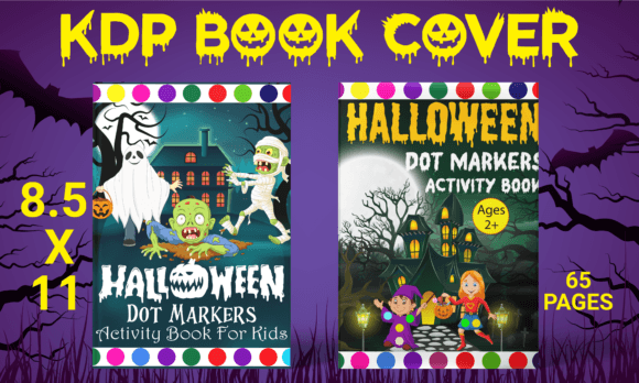 Halloween Dot Marker Book Cover Graphics for Seasonal Branding