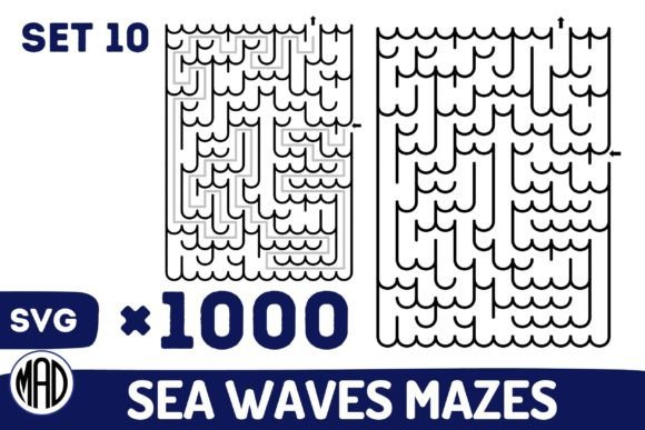 Sea Wave Mazes Set 10: A Digital Publishing Asset Review