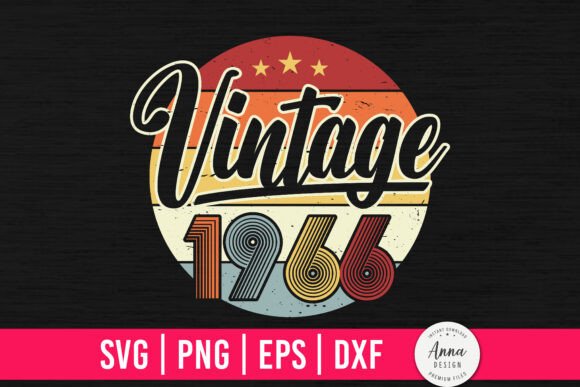 Vintage 1966 Graphics for 58th Birthday Print Templates