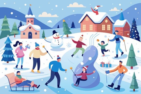 Winter Fun Graphics for Your Brand's Seasonal Illustrations